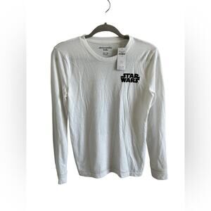 Abercrombie Kids White Star Wars Long Sleeve Tee